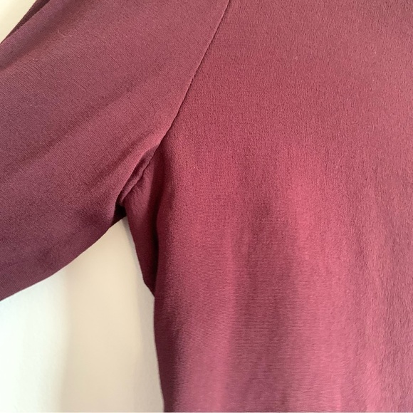 THE Kooples Crepe Viscose Shift Dress in Wine Color Size L - Picture 13 of 16
